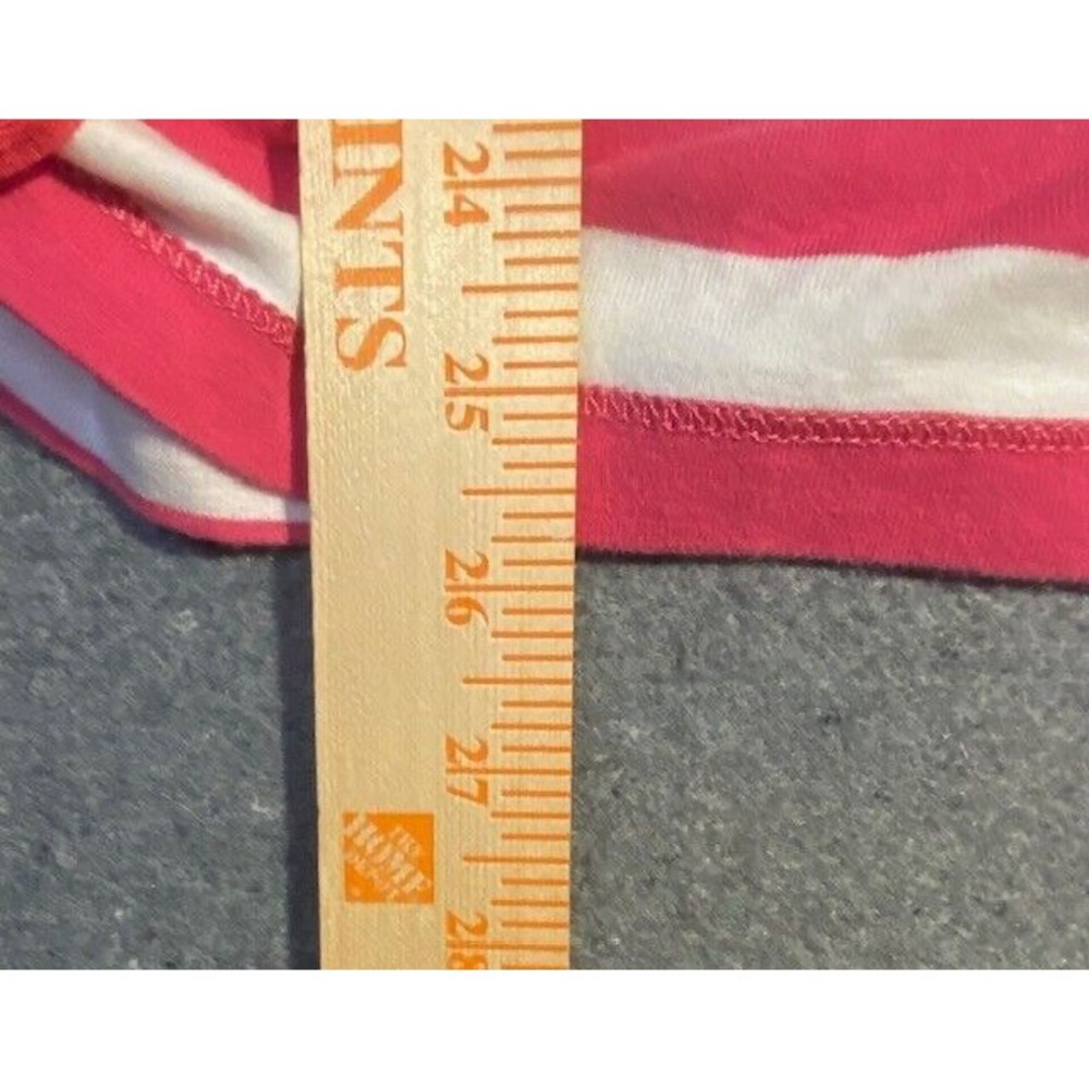 LAUREN RALPH LAUREN Women's TOP pink‎ & white 1X preppy 3/4 SLEEVE BOATNECK - Picture 5 of 6